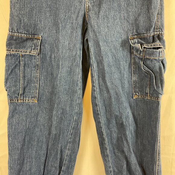Levi's '94 Baggy Jeans 26 Blue Cargo Pockets Cinched Ankles - Picture 4 of 14